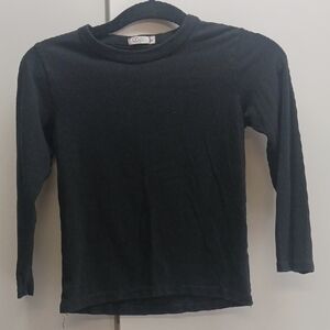 Kids Black Long Sleeve Tee